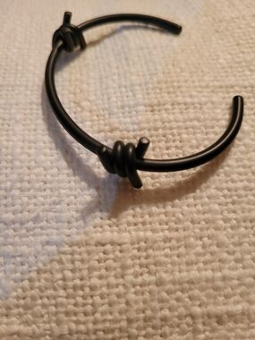 Black Barbed Wire Cuff Bracelet